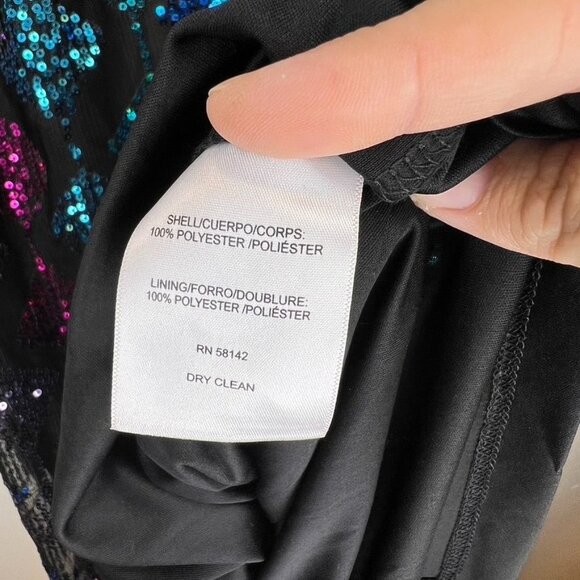 London Times Petites Short Shift Sequin Dress 8P  Multicolor Short Sleeve NWT - Picture 5 of 8